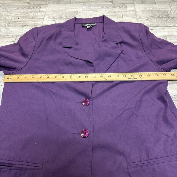 Sag Harbor | Vintage Button Down Blazer | Purple | Size: 14 - Picture 6 of 9